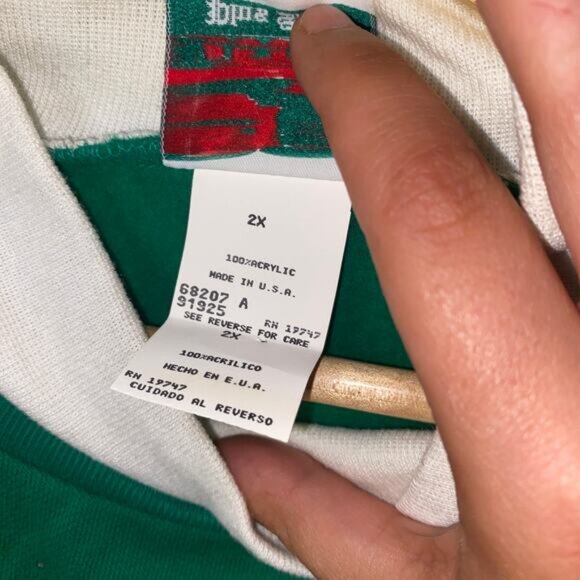 Nutcracker Christmas Holiday Vintage Green Cardinals Lace Sweatshirt Size 2X - Picture 7 of 8